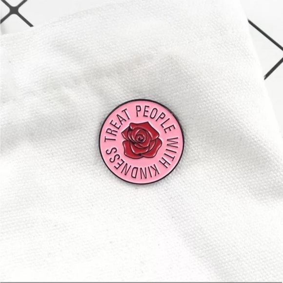 Treat People With Kindness Rose Pin - Picture 8 of 10